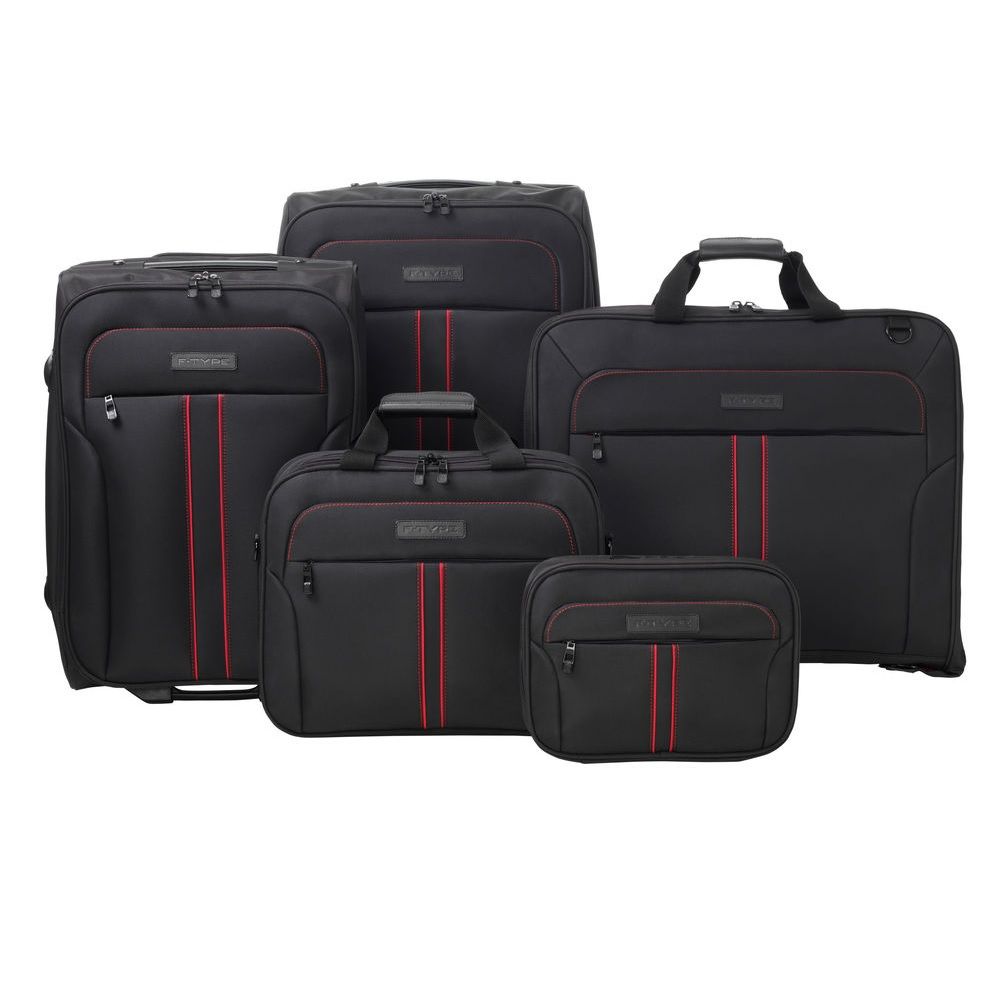 F-Type 5 Piece Luggage Set - Black